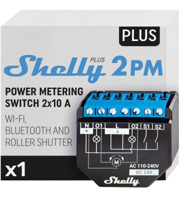 Shelly Plus 2PM - Interrupteur volet Roulant connecté Wi-FI