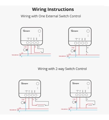 SONOFF ZBMINIL2 ZigBee Interrupteur Sans Fil (Aucun Fil Neutre Requis)